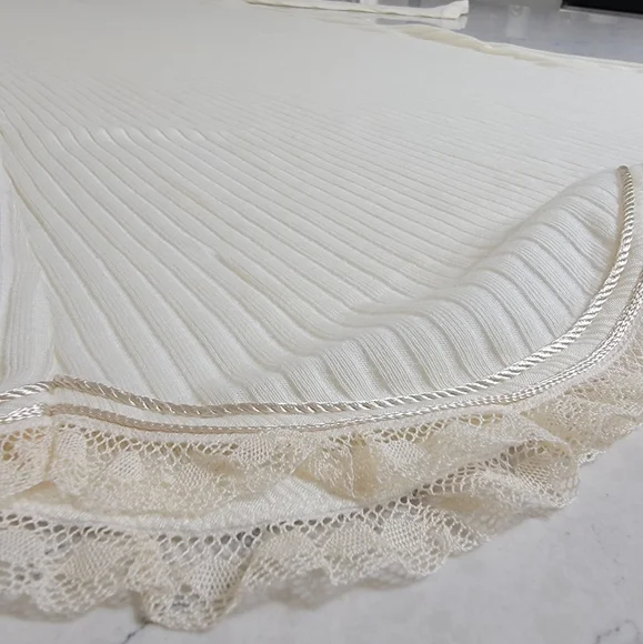 Vintage La Perla Joelle Cream Ribbed Loungewear Slip | Size Small NWOT - Picture 10 of 14